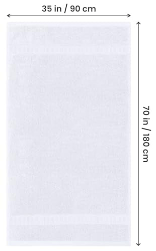 Utopia Towels Luxurious Jumbo Bath Sheet 2 Piece, 600 GSM, 35 by 70 Inches, 100% Ring Spun Cotton, Highly Absorbent and Quick Dry Extra Large Bath Towel, Super Soft Towel, White - color: White, size: 2 Piece Bath Sheet