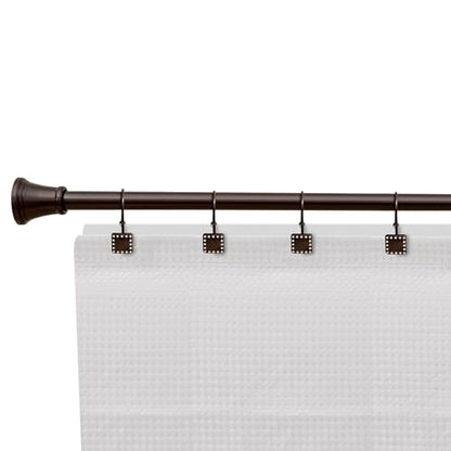 Shower Hooks - Double Shower Curtain Rings for Bathroom - Rust Resistant Shower Curtain Hooks for Shower Curtain or Liner - Shower Curtain Rings with Crystal Design - Set of 12, Oil Rubbed Bronze - color: Oil Rubbed Bronze