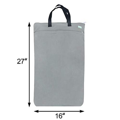 wegreeco Reusable Hanging Wet Dry Cloth Diaper Bag (Grey) - color: Grey