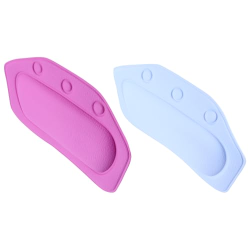 TIDTALEO 2pcs Non-Slip PVC Foam Bath Pillows with Suction Cups, Tub Neck and Back Support Cushions for Bathtub Relaxation and Comfortable Bathroom Use Random Color Random Color