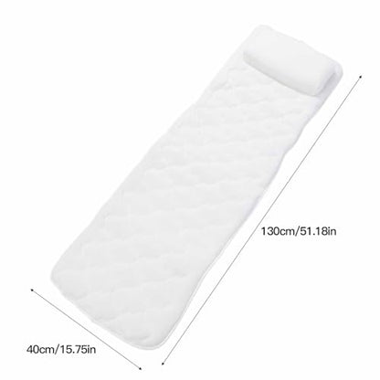 Full Body Bathtub Pillow, Soft Comfortable Bath Pillow Mat with Neck Back Support, 3D Air Mesh Full Body Bath Cushion with Non Slip Suction Cups for Home Hotel Spa Tubs