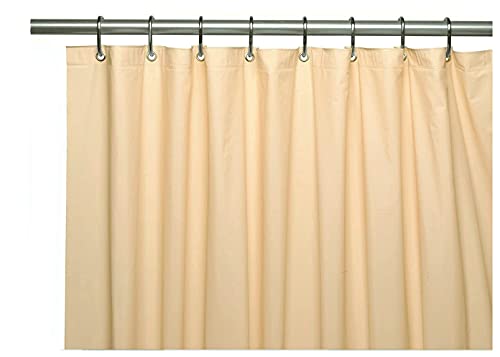 Elegant Heavy Duty Vinyl Shower Curtain Liner with 12 Metal Grommets Sand - color: Sand 1pk
