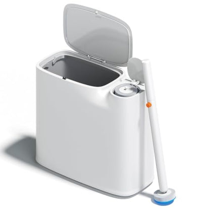 CTIME 3 in 1 Bathroom Trash can with toilert Brush,12 Refills | 3 in 1,modern bathroom, 12 Refills,bathroom, toilet