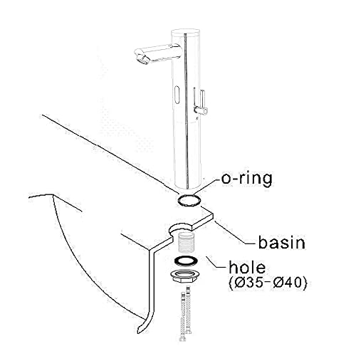 Automatic Touchless Bathroom Sink Faucet Motion Activated Sensor | Tall,1 Hole,Brass,Chrome,Adjustable Cold Hot Single Handle,Hands Free,Auto,Infrared,Commercial,Basin,Vanity,Vessel - color: Chrome, size: Tall
