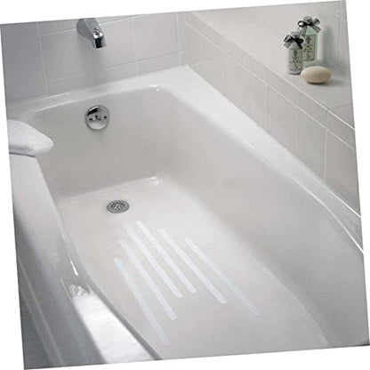 VOSAREA 36pcs Bathroom Decor Non-Slip Tape Strips Adhesive Bath Treads Slip Shower Mat for Tub Stairs and Floors - size: 38X2cm