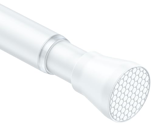 White Tension Curtain Rod for Windows 28 to 48 inch, Adjustable Extendable Pressure Spring Curtain Rod No Drilling, 7/8" Spring Tension Rod for Bathroom Bedroom Doorway Closet Door - color: White, size: 28 to 51 inch-1pc
