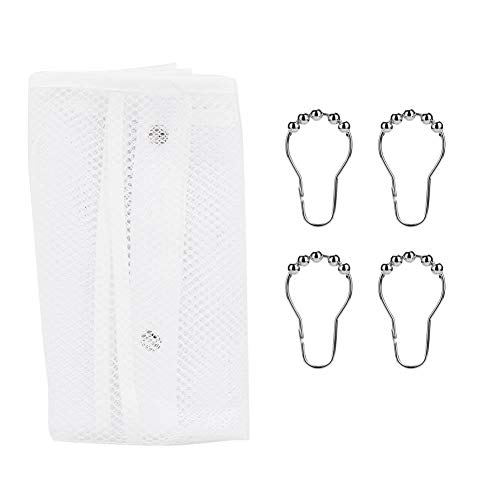 6 Pockets Mesh Shower Organiser Bathroom Over The Door Hanging Mesh Pockets Storage Bag Holder Hanging Caddy with Hooks Quick Dry Bathroom Storage Basket