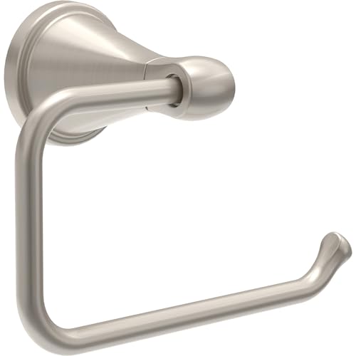 Delta Faucet Becker (1-Pack) Toilet Paper Holder, SpotShield Brushed Nickel, Wall Mounted Euro Hook Design BCK50-DN - color: Spotshield Brushed Nickel