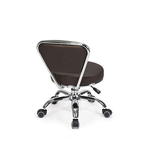 Dayton Garage Rolling Seat (Coffee) Pneumatic, Short Stool with Adjustable Height 13"-15", Perfect for Garage Task, Home Cleaning, Bathroom Short Seat, Technician Task - color: Coffee