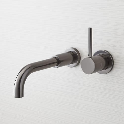 Signature Hardware 483895 Lexia 1.2 GPM Wall Mounted Widespread Bathroom Faucet with Pop-Up Drain Assembly - color: Chrome