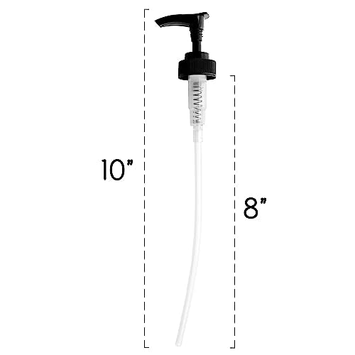 Cornucopia Brands 28-400 Replacement Pumps for Soap Dispensers/Lotion Bottles (6-Pack); Plastic Standard Size Replacement Pump Parts w/ 8-Inch Dip Tubes