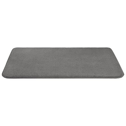American Soft Linen 21x32 Fluffy Foamed Slip Reducer Bath Rug, Machine Washable Area Bath Mat Rugs for Bathroom, Gray - color: Dark Gray, style: 21x32" Fluffy Foamed Bath Mat