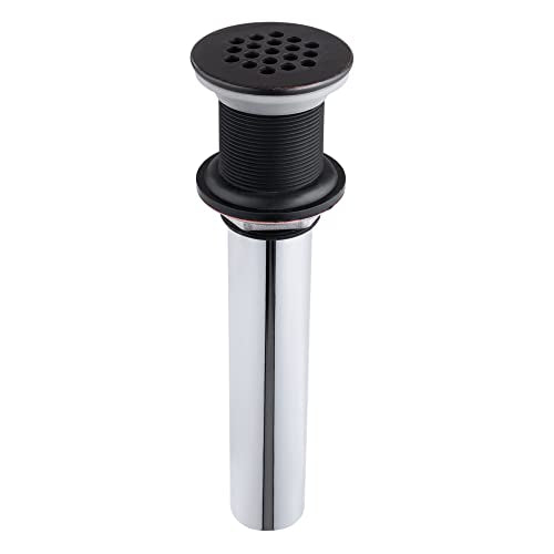 Grid Drain Strainer Assembly Without Overflow for Bathroom Sink, C.O. Plug Grid Lavatory Drain, Bathroom Sink Grid Strainer by Artiwell, Oil Rubbed Bronze - color: Oil Rubbed Bronze, style: Without Overflow