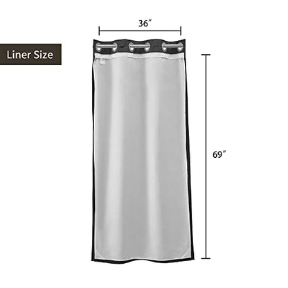 River Dream 36" W Stall Waffle Weave No Hook Shower Curtain with Snap-in Liner,Cotton Blend Fabric Shower Curtain for Bathroom,Black,36Wx74L - color: Black, size: 36"W x 74"L (Pack of 1)