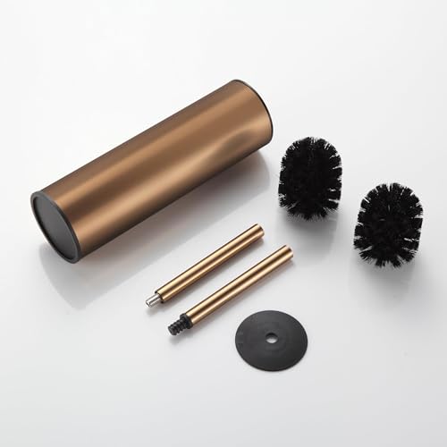 BGL Rose Gold Toilet Brush and Holder,Stainless Steel Toilet Brushes for Bathroom with Holder - color: Rose Gold