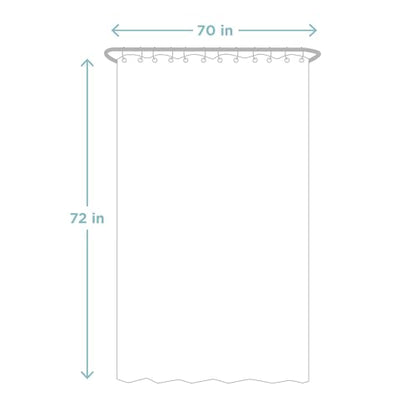 Zenna Home Shower Curtain Liner, Heavyweight Transparent Liner for Showers and Bathtubs with Rustproof Grommets and Weighted Hem, 8-Gauge EVA, 70 x 72 Inches, Frosty, (Pack of 12) - size: 72"W x 70"L (Pack of 12)