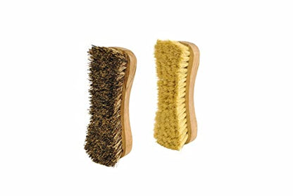 All-Natural Wooden Scrub Brush Set | Wooden Handle | Tampico and Palmyra bristles | Eco Friendly Cleaning Products | Pack of 2