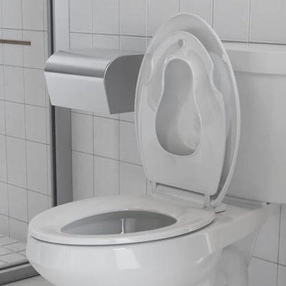 Toilet Seat, Elongated Toilet Seat with Toddler Seat Built in, Potty Training Toilet Seat Elongated Fits Both Adult and Child, with Soft Close, Never Loosen, Easy Install and clean - White - color: White, size: Elongated with Toddler Seat