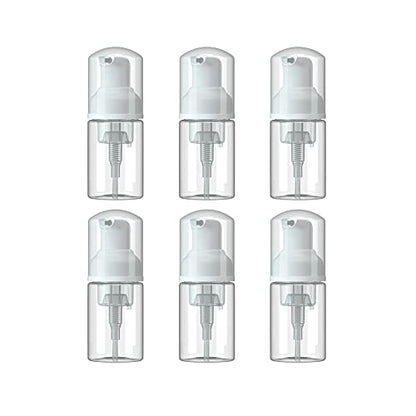 6 Pcs Empty Foam Pump Bottle 1oz/30ml Travel Size Plastic Pump Bottle Soap Bottle Portable Small Hand Sanitizer Dispenser Bottles, Refillable Clear Instant Foaming Bottles for Hand Lotion Shampoo - size: 1oz/30ml