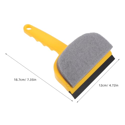 SHERCHPRY Mini Silicone Bathroom Squeegee Water Wiper for Shower Glass Doors and Mirrors, Compact Yellow Window Cleaner with Portable Handheld Design for Sink and Car Mirror Cleaning