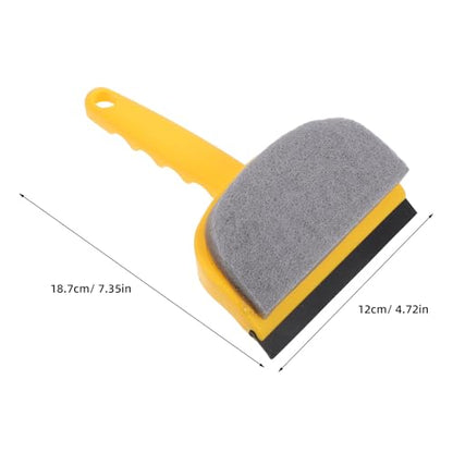 SHERCHPRY Mini Silicone Bathroom Squeegee Water Wiper for Shower Glass Doors and Mirrors, Compact Yellow Window Cleaner with Portable Handheld Design for Sink and Car Mirror Cleaning