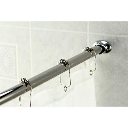 Kingston Brass CC3171 Adjustable Hotel Single Curved Shower Curtain Rod, Polished Chrome - color: Polished Chrome