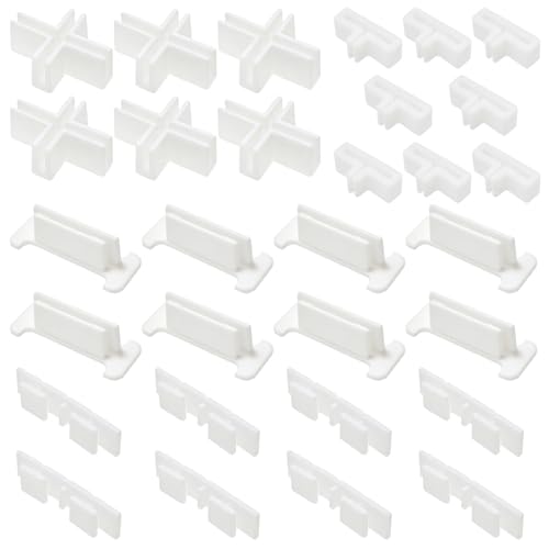 Lovelysp 30PCS White Plastic partition Boards Drawer partitions Kitchen Drawer separators Suitable for Adjustable Dressing Table Tools DIY Decorative partition Accessories