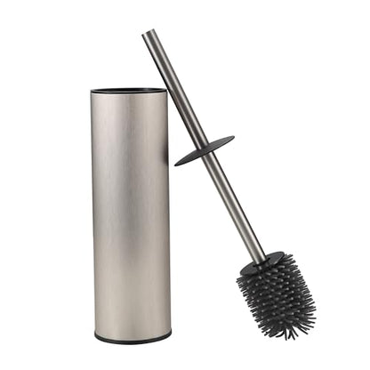 Toilet Brush and Holder,Stainless Steel Toilet Brushes for Bathroom with Holder 2pack Brushed Nickel - color: Brushed Nickel
