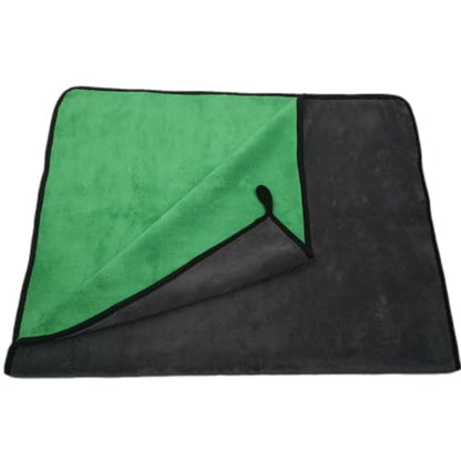 Large Microfiber Drying Towel for Car, Great Thick Soft Plush Towels, 36 x 24inches 800GSM Thickness, Quality, Washable, Absorbency No Scratch Lint Free Drying Towel (36 x 24inches,Grey-Green,1pack) - color: 36 X 24inches,grey-green,1pack