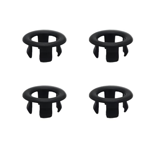 Alovexiong 4 Pack Bathroom Basin Sink Round Hole Trim Overflow Cover Rings Hole Insert in Cap Hollow Ring Triangle for Hole Diameter Replacement Ceramic Pots for Home,Sink,Bathroom,Kitchen (Black) - color: 4 Pack Round Black