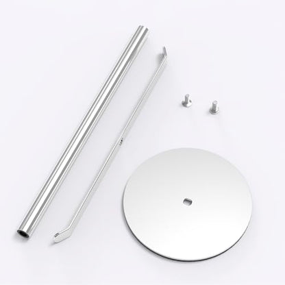 Silver T-Shaped Hand Towel Holder Stand for Countertops, Stainless Steel | Countertop rack for bathrooms and kitchens; organizes hand towels, headbands and other lightweight items. - color: Brushed Nickel
