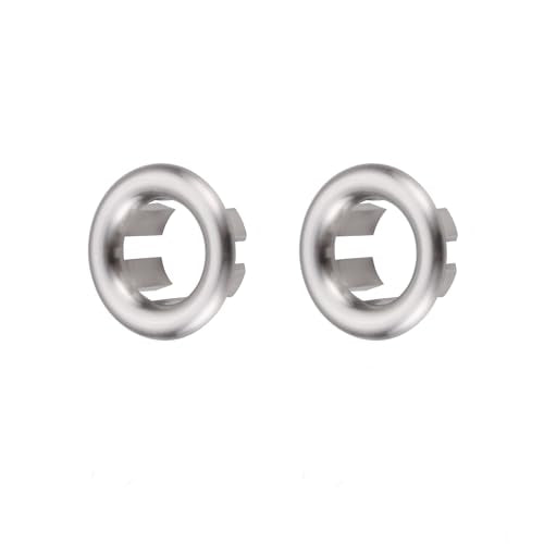 Sink Overflow Ring Brushed Nickel: ARCORA 2 Pack Bathroom Kitchen Sink Basin Trim Overflow Cover Hole Insert Cap - color: Brushed Nickel-2 Pack