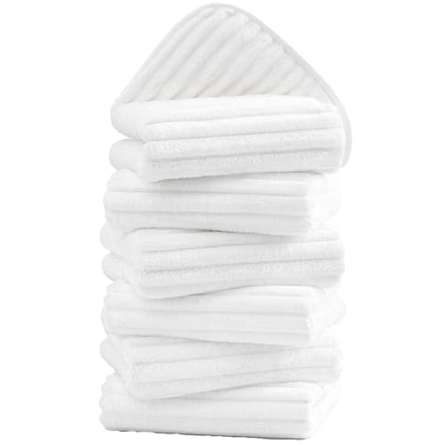 6 Pack Soft Microfiber Hand Towels for Bathroom, 16"x30", White | Face Towels, Highly Absorbent, Quick Dry, Low Lint, Hanging Loop, Lightweight Towels for Guest Bath, Gym, Travel & Kitchen - color: White