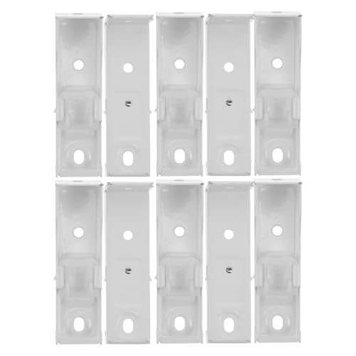 12pcs Ceiling Mounting Brackets: Bendable Curved Curtain Rail Track Wall Mount Brackets Hardware - Drapery Rod Holder for Living Room Shower