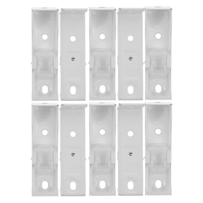 12pcs Ceiling Mounting Brackets: Bendable Curved Curtain Rail Track Wall Mount Brackets Hardware - Drapery Rod Holder for Living Room Shower