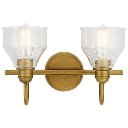 Kichler Avery 14.75" 2 Light Vanity Light with Clear Seeded Glass in Olde Bronze - color: Old Bronze, size: 2-Light