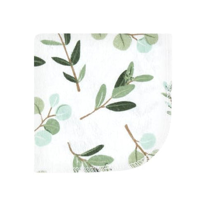 Hudson Baby Unisex Baby Flannel Cotton Poly Washcloths, Eucalyptus 10Pk, One Size - color: Eucalyptus 10pk