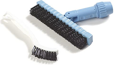 SPARTA Grout Brush with Stiff Nylon Bristles, 8 Inch, White | Flo-Pac, Stiff Crimped Nylon Bristles, 2.75-Inch Brush Section, Narrow Crevices, BPA Free - color: White, size: 8 Inches