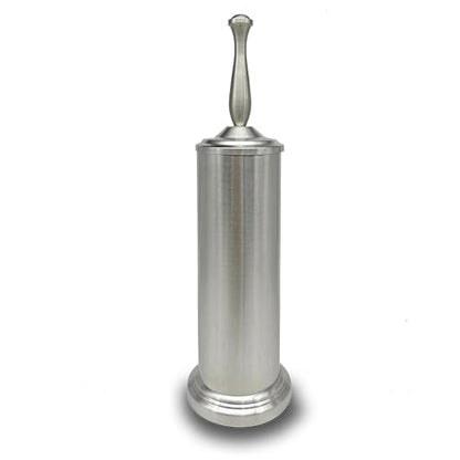 Brushed Nickel Toilet Bowl Brush with Holder, Durable Bathroom Cleaning Tool, Modern Design for Easy Toilet Maintenance, Bathroom Cleaner Brush for Efficient Cleaning and Hygiene - color: Brushed Nickel 2