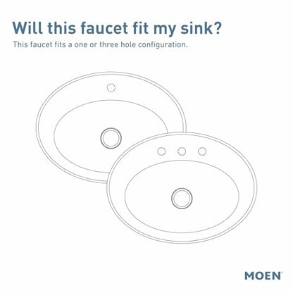 Moen Genta LX Matte Black One-Handle Modern Bathroom Sink Faucet with Optional Deckplate and Low-Arc Spout for Bath Countertop, 6702BL - color: Matte Black