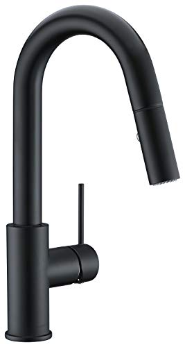 AS59MBS Matte Black Bar Faucet or Prep Kitchen Sink Faucet with Pull Down Sprayer and Single Handle - color: Matte Black, style: Classic