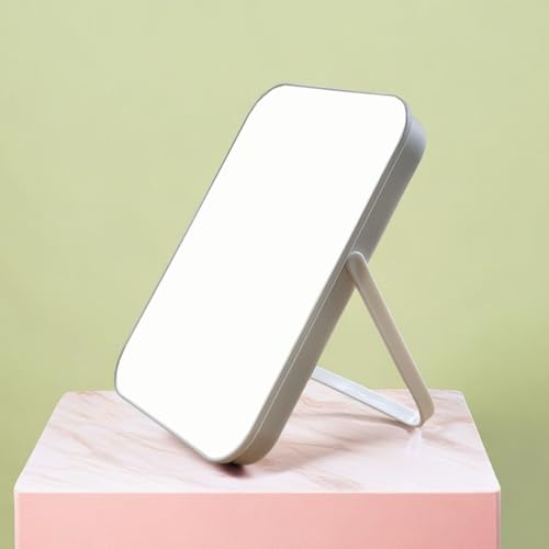 Table Desk Vanity Mirror, Portable Makeup Mirror with Foldable Stand – 90° Rotatable, Ideal for Tabletop Vanity, Travel & Bathroom Shower Shaving