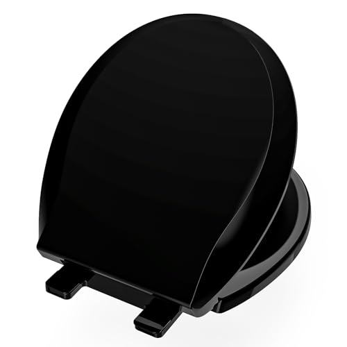 Aünsffer Toilet Seat Black, Round 16.5inch, Soft Close, No Slam, PP | Need to order Screw Seperately, Asin: B0GWHF6W9Q(Free) - color: Black, size: Round 16.5inch