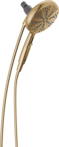 Delta Faucet 6-Spray SureDock Magnetic Shower Head with Handheld Spray, Gold Shower Head with Hose, Showerheads & Handheld Showers, Handheld Shower Heads, Hand Shower, Champagne Bronze 75613-CZ - color: Champagne Bronze