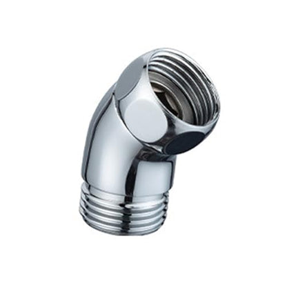 Shower Elbow Adapter for Handheld Shower Head 45 Degree Connectors Stainless Steel Construction Polished Chromes Finish - color: Short