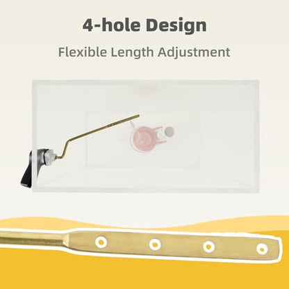 Universal Black Metal Toilet Handle Lever Replacement, Side/Angle Mount | Solid Brass Toilet Flush Handle Compatible with Kohler/American Standard/ TOTO/Gerber, Stainless Steel Chain, Easy to Install - color: Matte Black, style: Side Mount Design