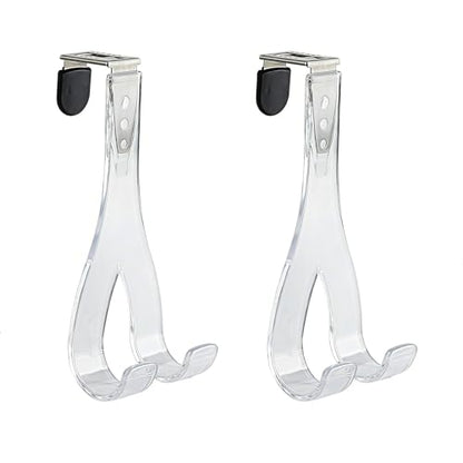 NewTalent Set of 2pcs Adjustable Over the Door Hooks for Hanging, for Living Room, Bathroom, Bedroom, Kitchen Hanging Clothes, Towels, Hats, Coats, Bags - style: Stylish