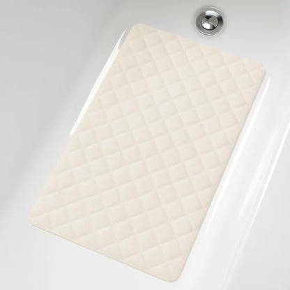 Yolife Bathtub Shower Mat Non Slip, Natural Rubber Bath Tub Floor Liner Mats with Strong Suction Cups for Inside Shower Bathroom, Machine Washable, Soft on Feet, 27.5 x 17 Inch, Beige - color: Beige