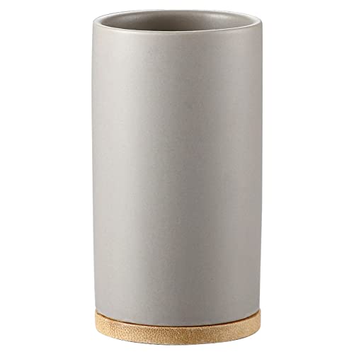 400ml Ceramic Toothbrush Cup Tumbler, Bathroom Cup Toothbrush Holder for Toothbrush and Toothpaste - style: Gray, Cup