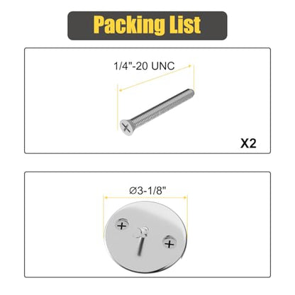 Trip Lever Bathtub Overflow Faceplate, Chrome | Trip Levers Tub Overflow Drains Cover with Matching Screws - color: Chrome Cover